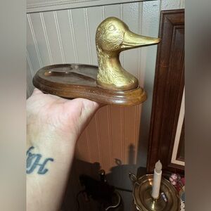 Gold Duck Head Bookend